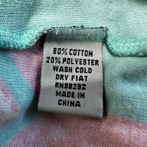 Tibi Terry Cloth Swim Cover Up Tunic‎ Women's S Colorful Print 3/4 Sleeve V-Neck - Picture 6 of 6